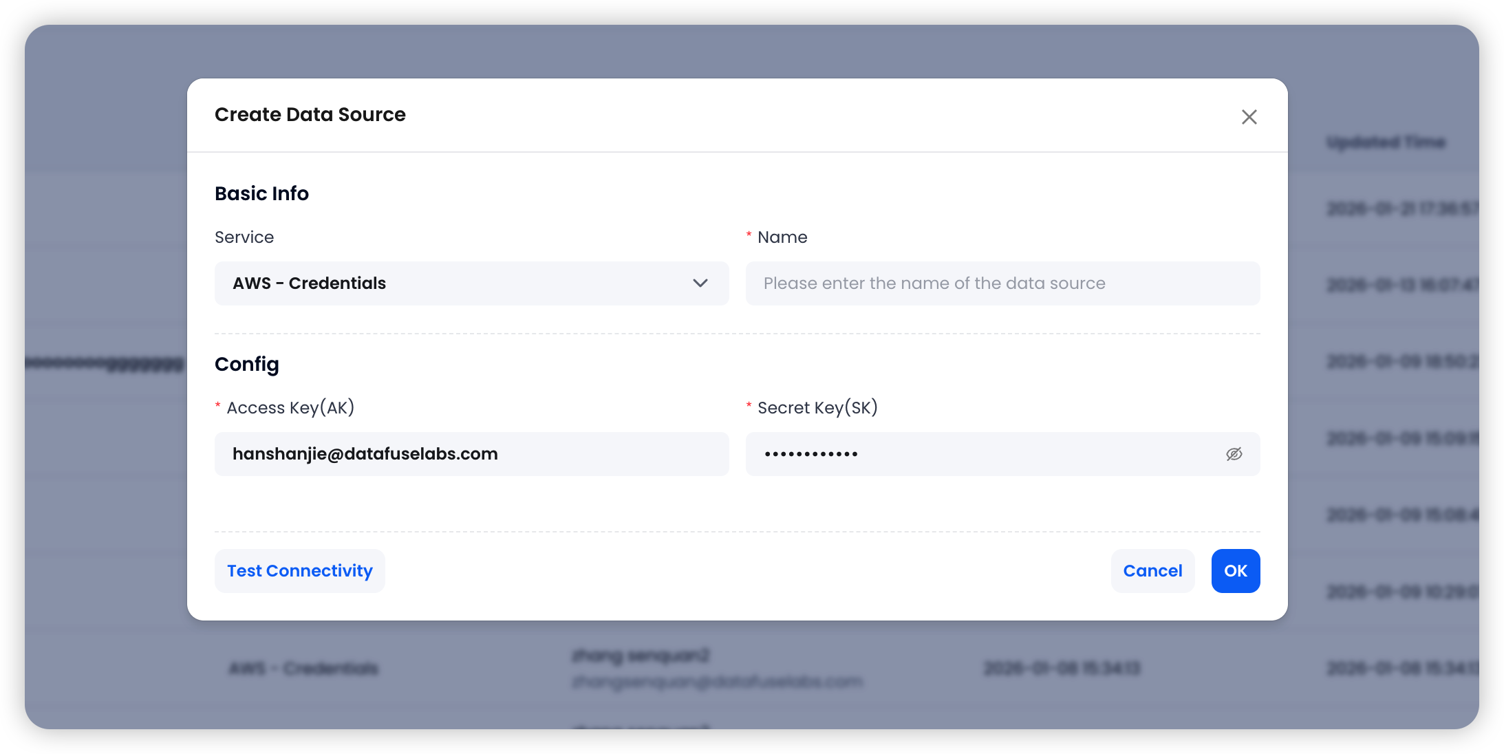 Create S3 Data Source